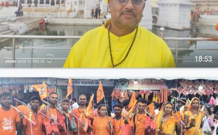 श्रावण मास के पहले सोमवार पर अमरकंटक में उमड़ा आस्था का सैलाब, कांवरियों ने जलेश्वर महादेव एवं 11 रुद्र महादेव में किया जलाभिषेक